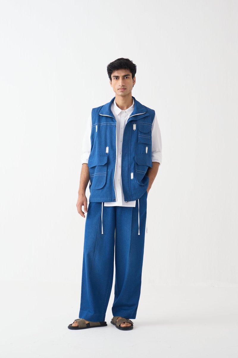 Sleeveless Utility Jacket - Three Clothing