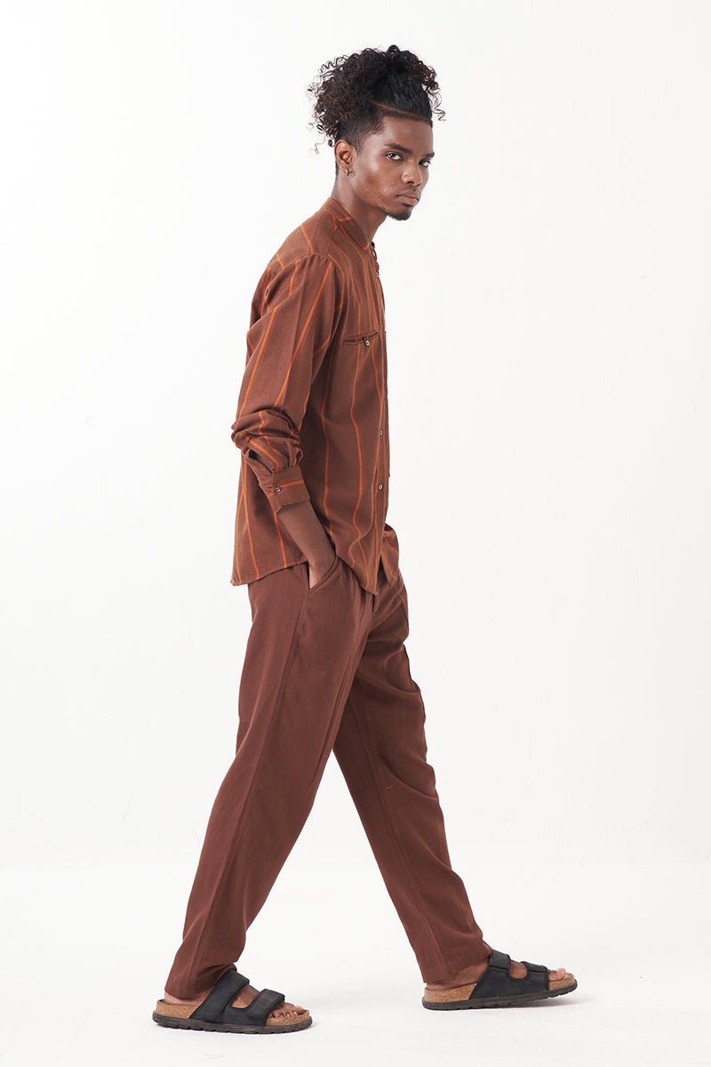 Solid Front Pleat Pant - Three Clothing