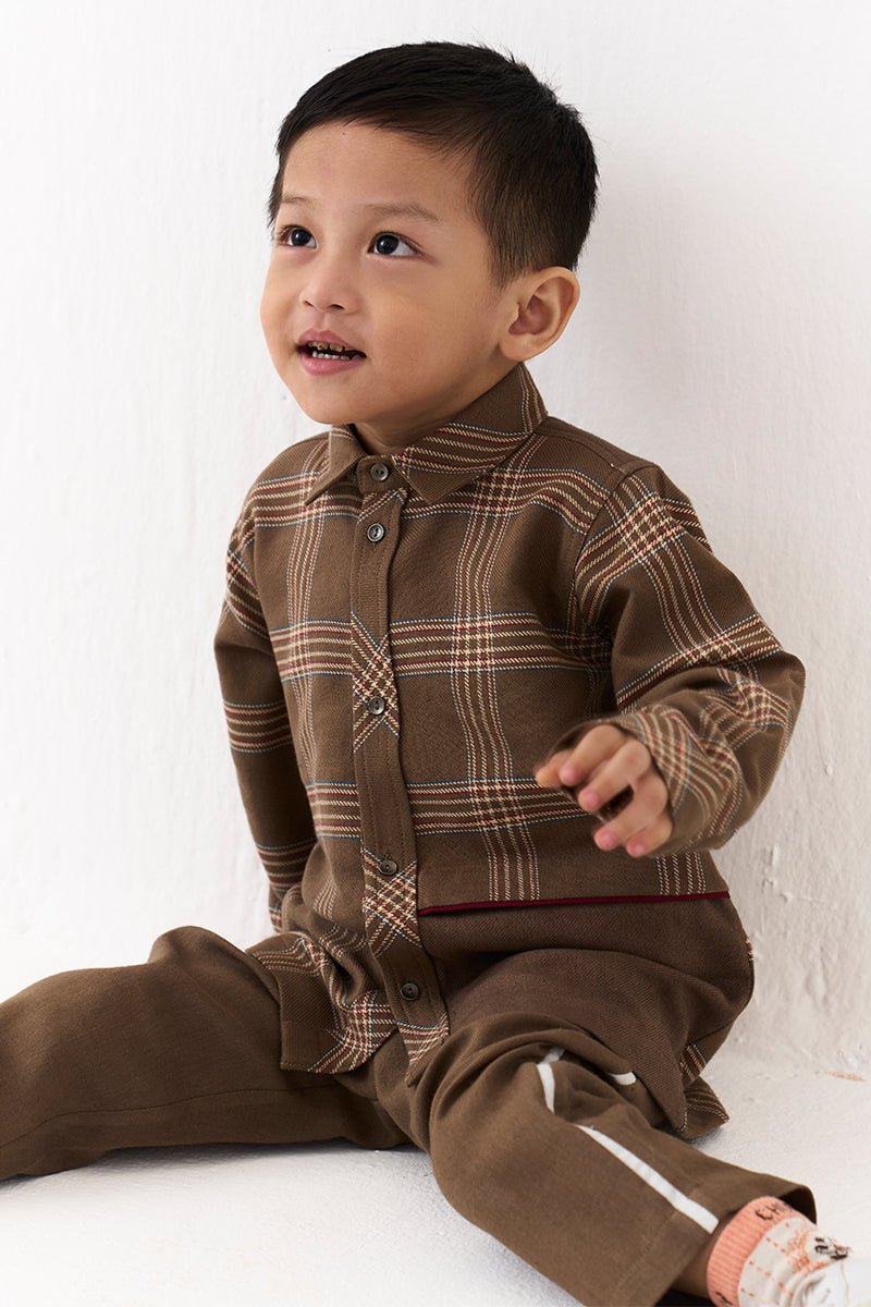 Solid Panel Shirt - Three Clothing