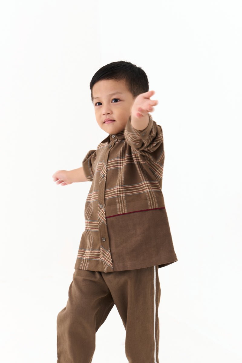 Solid Panel Shirt - Three Clothing