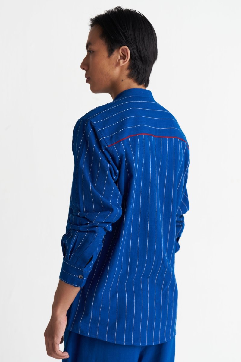 Solid Panel Shirt Co-ord (Set of 2) - Three Clothing