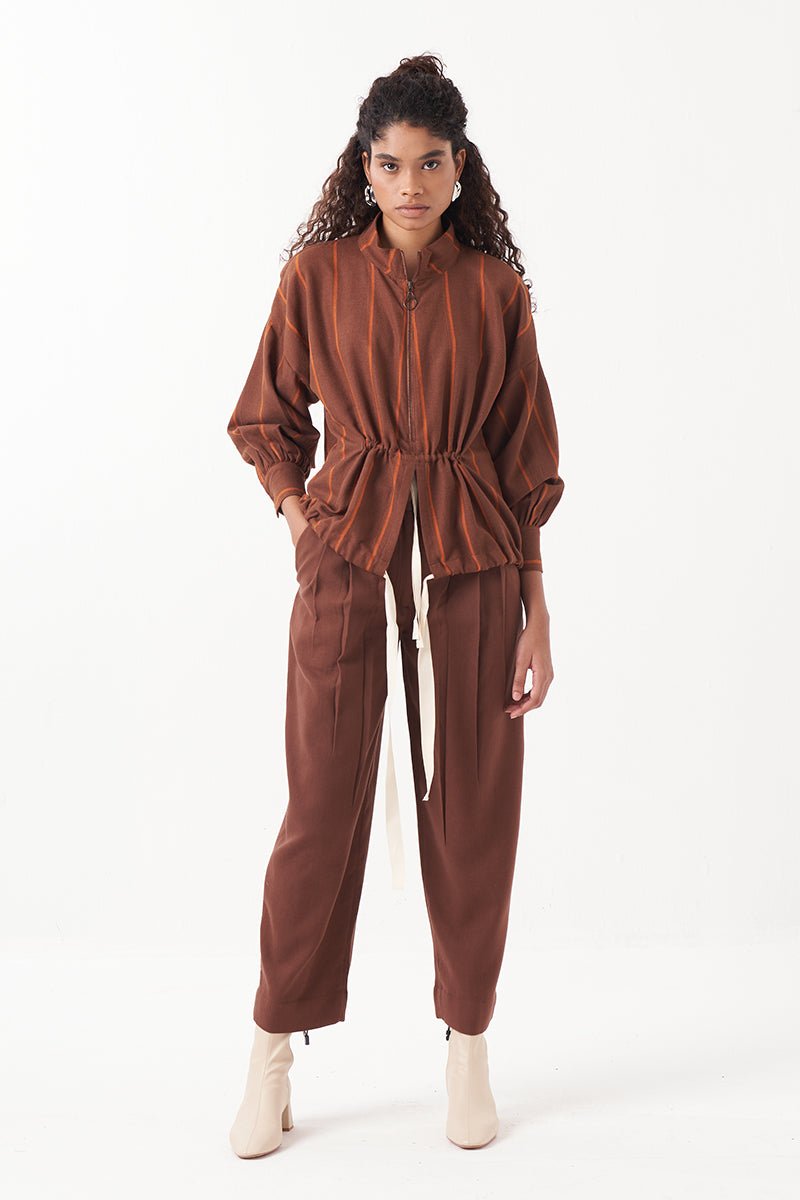 Solid Three Pleat Pant - Three Clothing