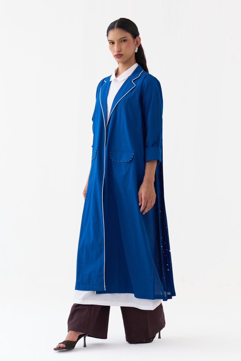 Splash Print Back Pleat Jacket - Three Clothing