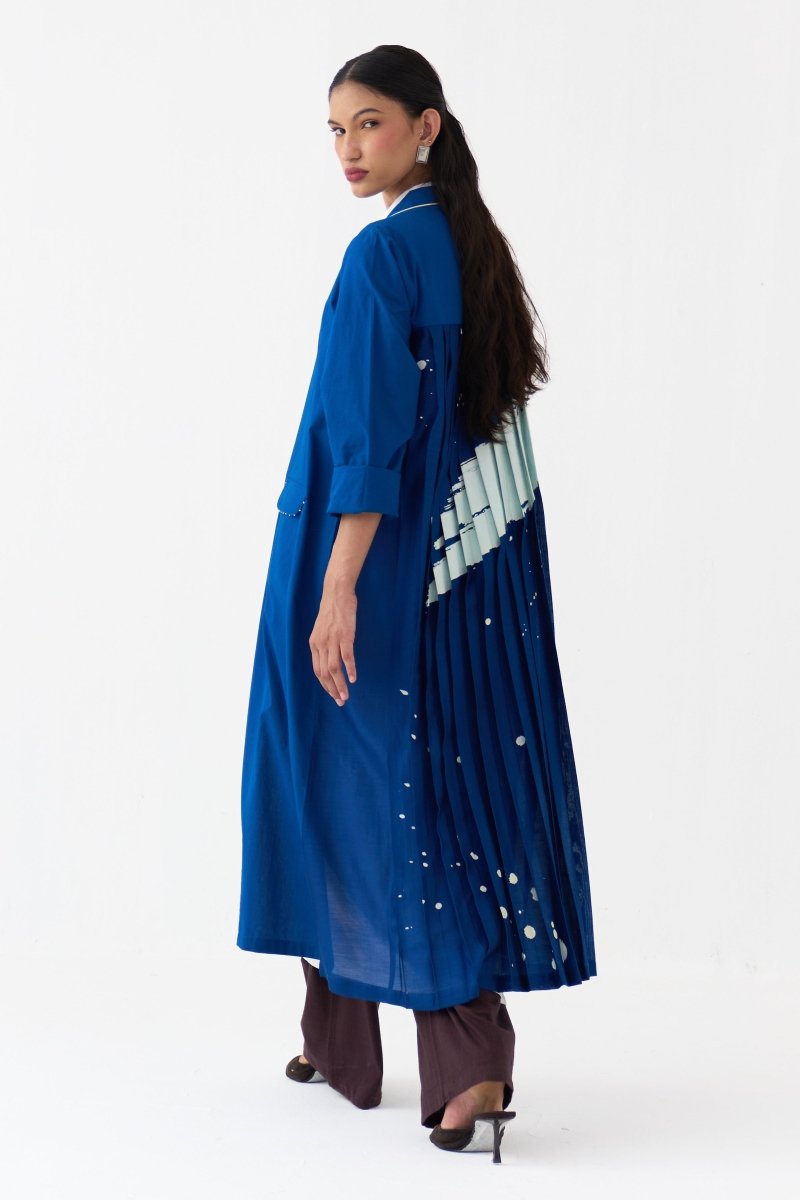Splash Print Back Pleat Jacket - Three Clothing
