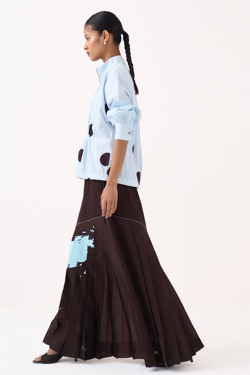Splash Print Pleated Skirt Co - ord (Set of 2) - Three Clothing