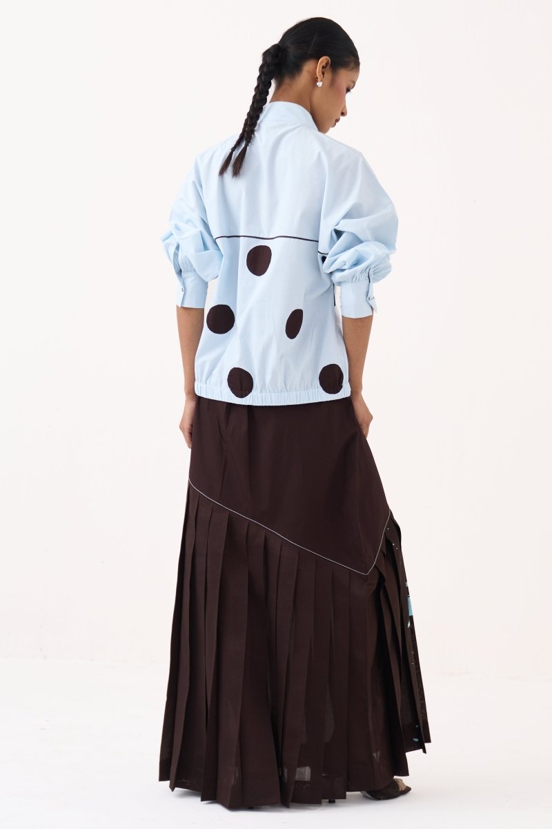 Splash Print Pleated Skirt Co - ord (Set of 2) - Three Clothing