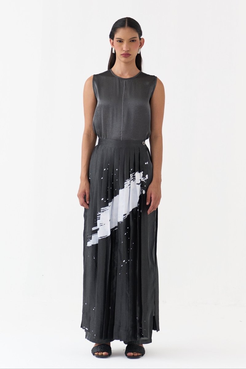 Splash Print Skirt Pant - Three Clothing