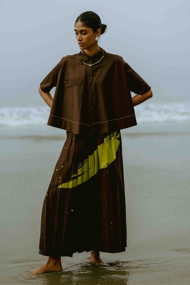 Splash Print Skirt Pant Co - Ord (Set Of 2) - Three Clothing