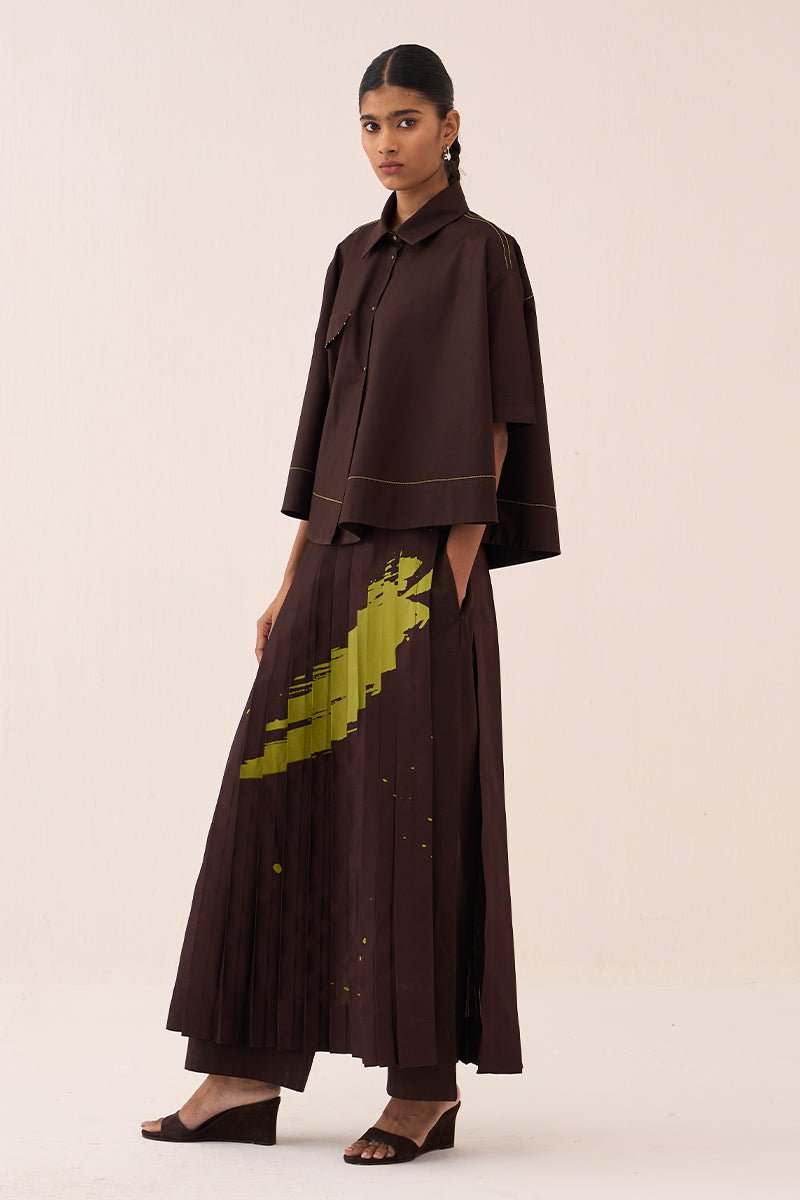 Splash Print Skirt Pant Co - Ord (Set Of 2) - Three Clothing