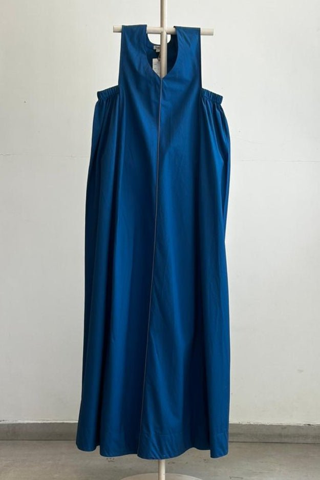 Square Armhole Dress Electric blue - Three Clothing