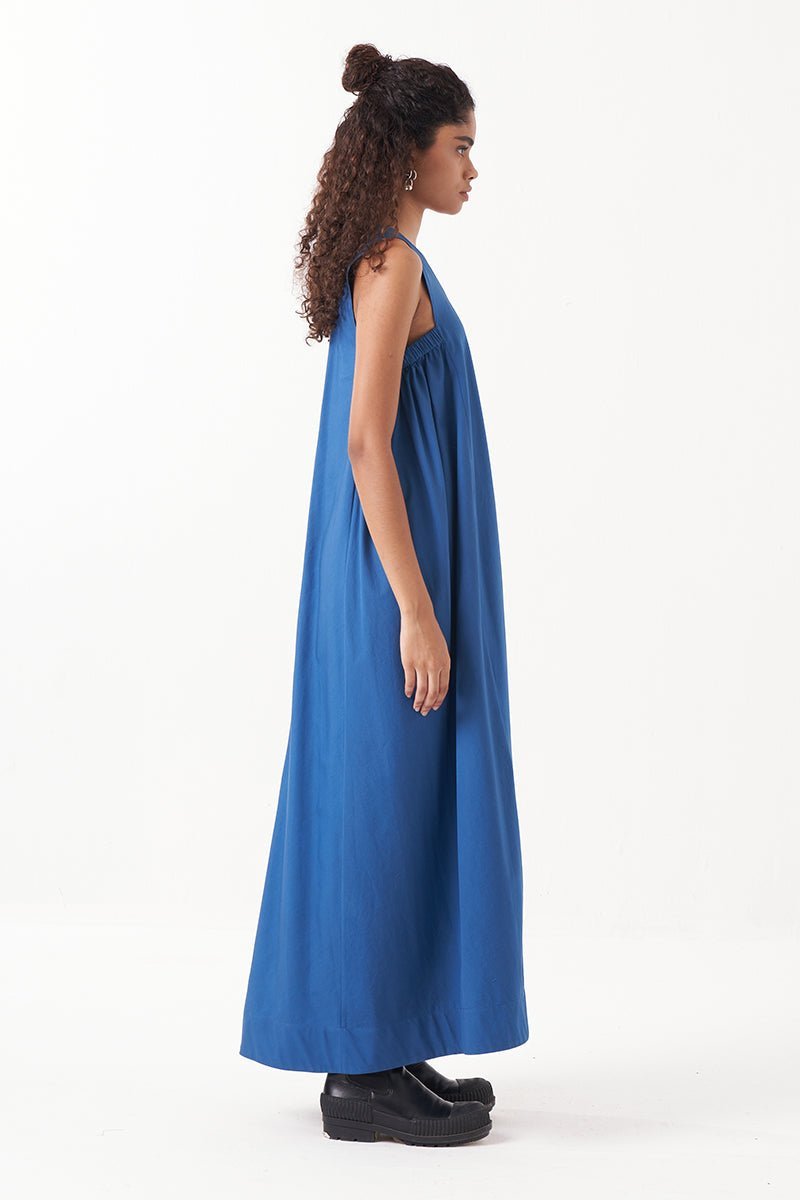 Square Armhole Dress Electric blue - Three Clothing