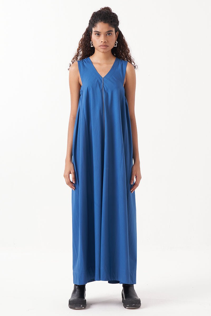 Square Armhole Dress Electric blue - Three Clothing