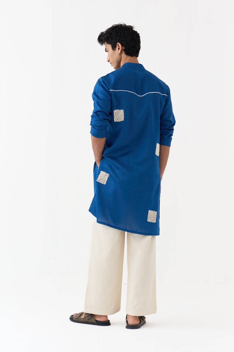 Square Emb. Kurta - Three Clothing