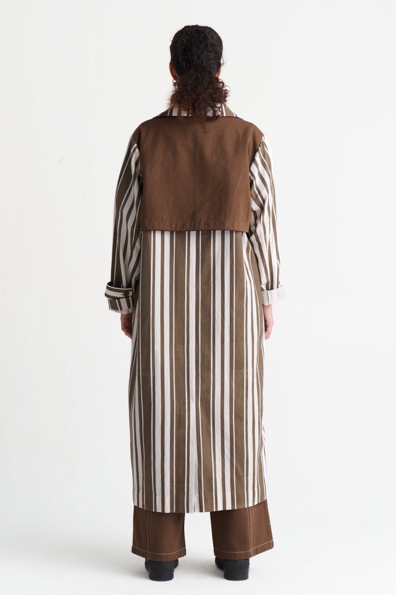 Striped Trench - Three Clothing