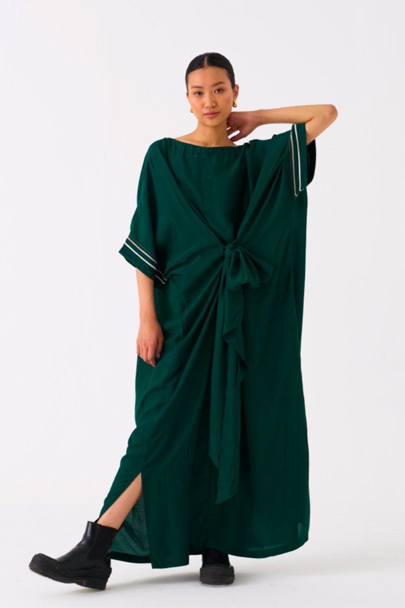 Tie Kaftan Forest Green - Three