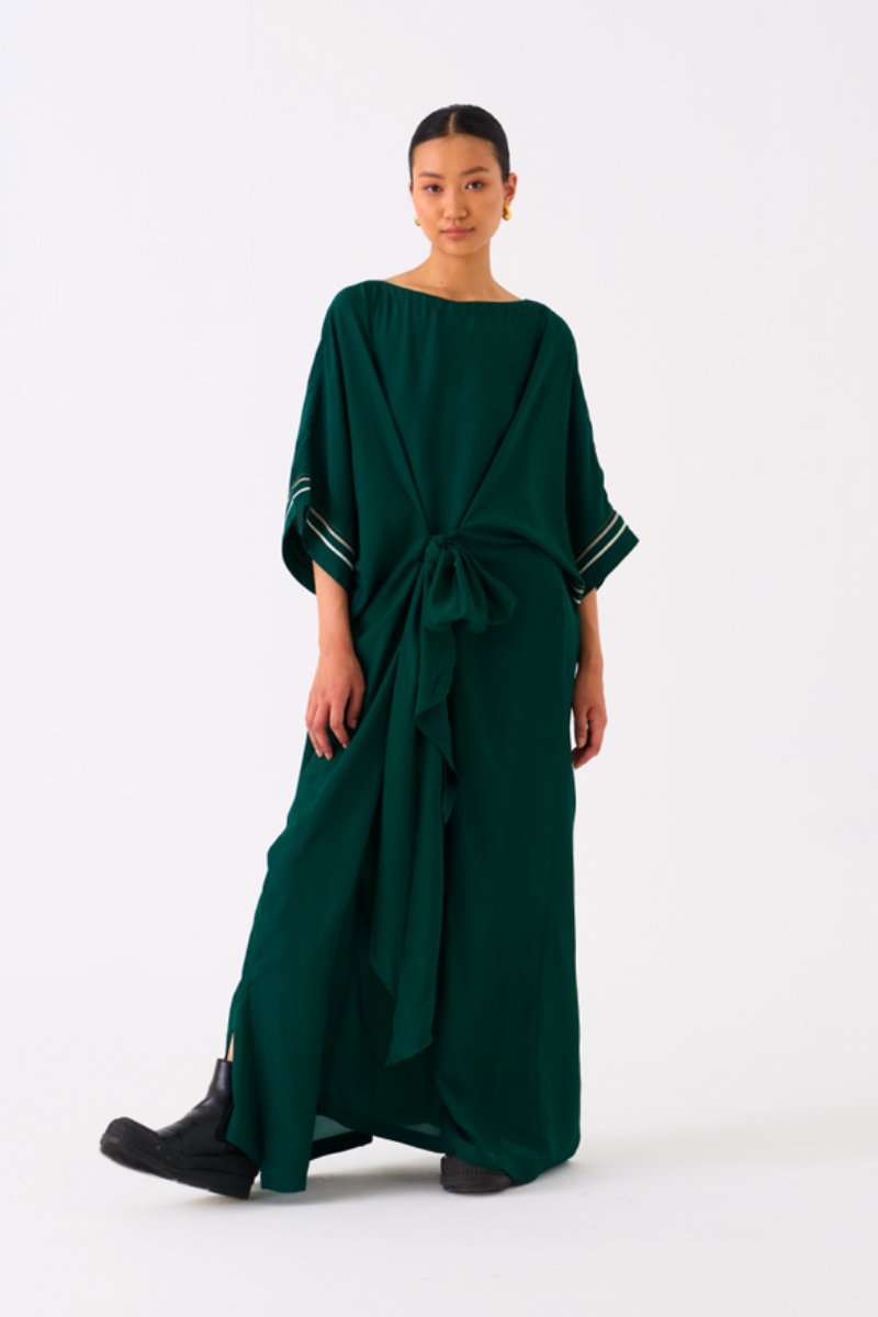 Tie Kaftan Forest Green - Three