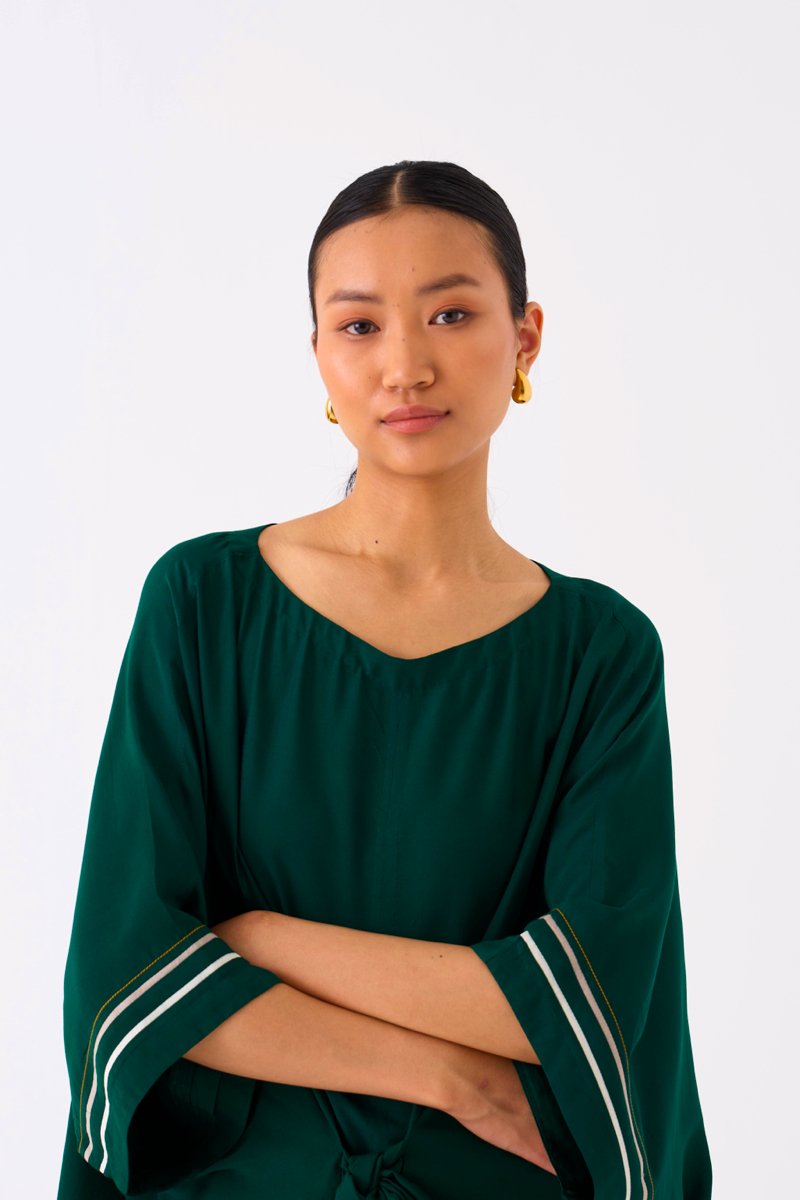 Tie Kaftan Forest Green - Three