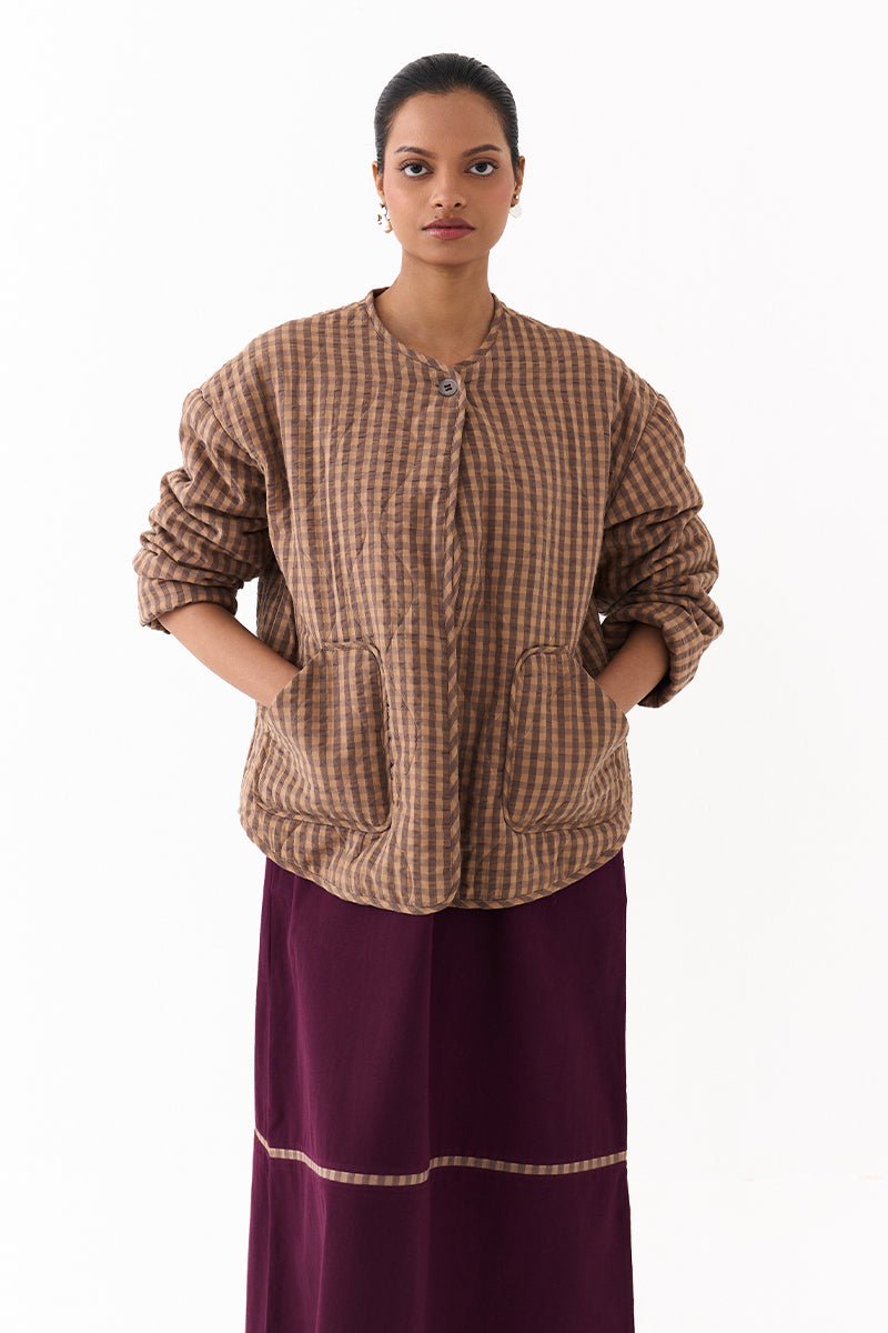 U Hem Quilted Jacket - Three Clothing