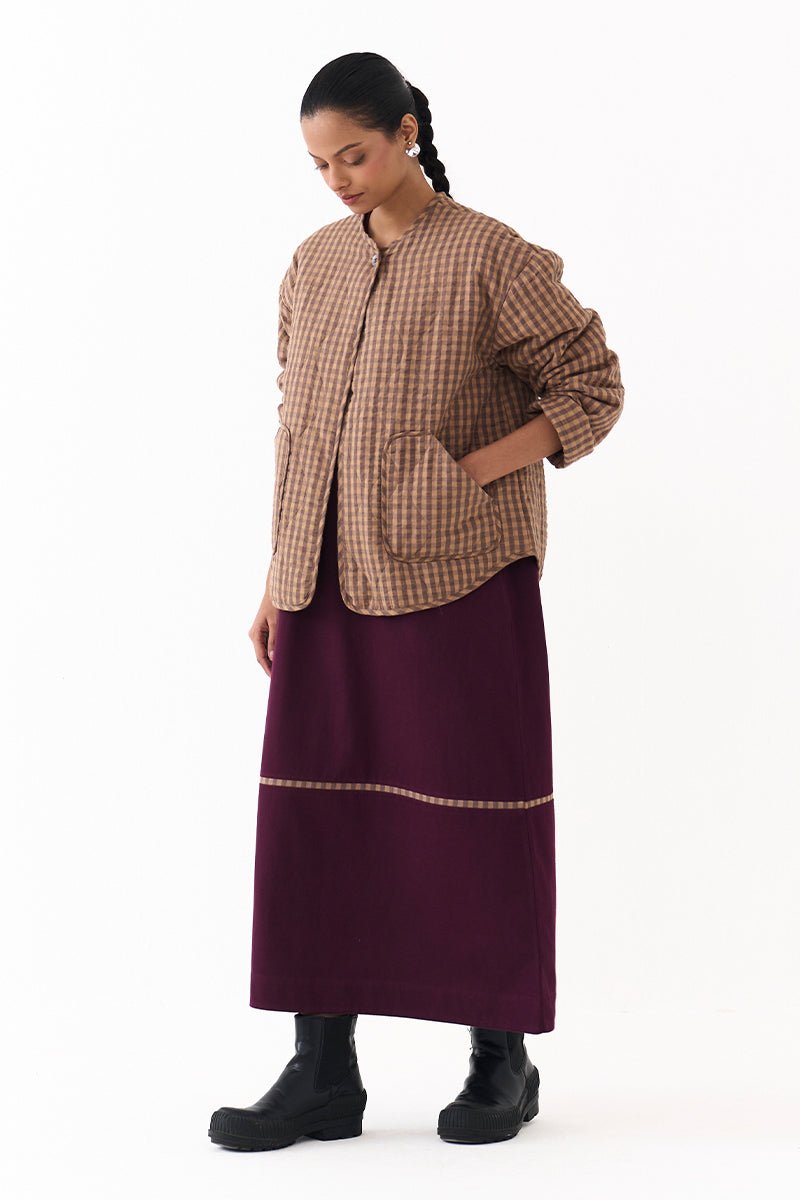 U Hem Quilted Jacket Co - Ord (Set of 2) - Three Clothing