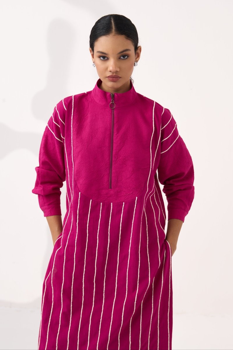 U-Yoke Emb. Tunic - Three Clothing