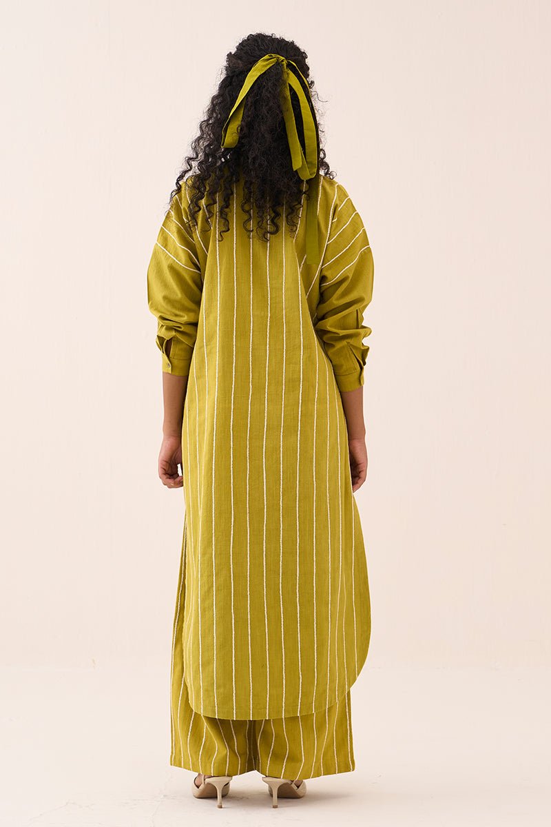 U - Yoke Emb. Tunic Co - Ord (Set Of 2) - Three Clothing