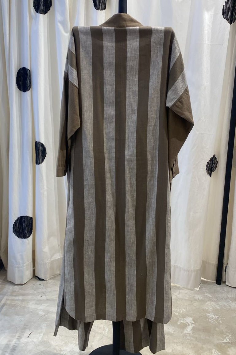 U-Yoke Stripe Tunic Co-ord Set of 2 Cedar Stripe - Three Clothing