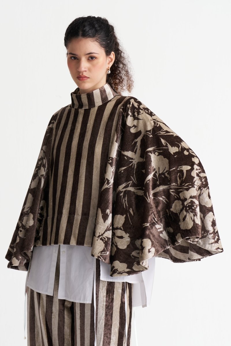 Velvet Poncho (Including Shirt) - Three Clothing