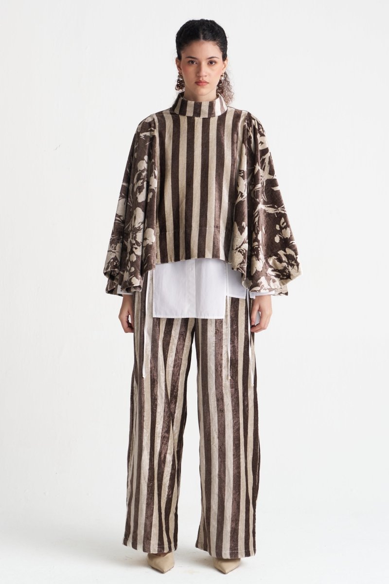 Velvet Poncho (Including Shirt) - Three Clothing
