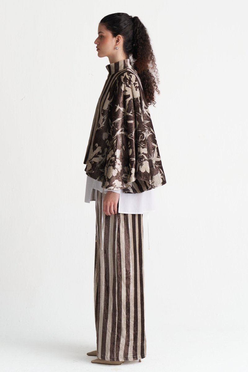 Velvet Poncho (Including Shirt) - Three Clothing