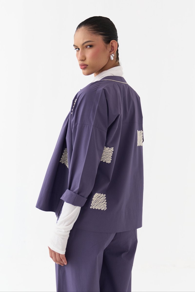 Wave Emb. Top - Three Clothing
