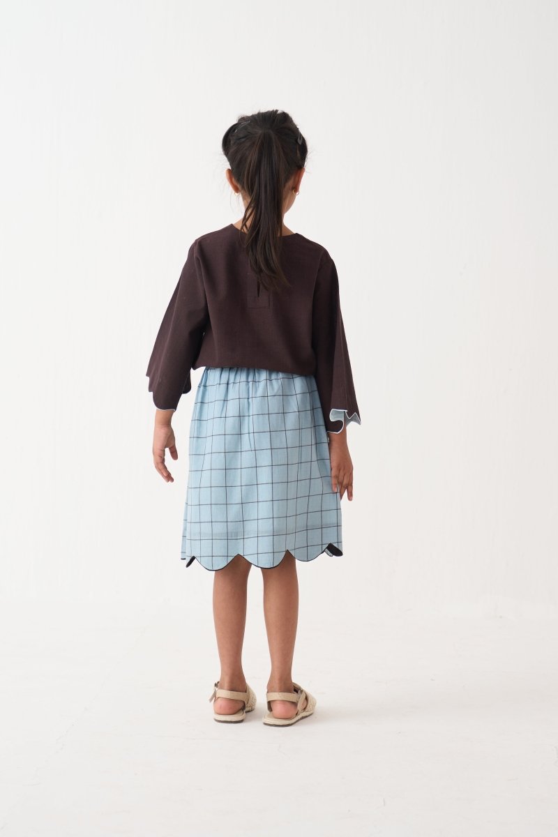 Wave Emb. Top Co - ord (Set Of 2) - Three Clothing
