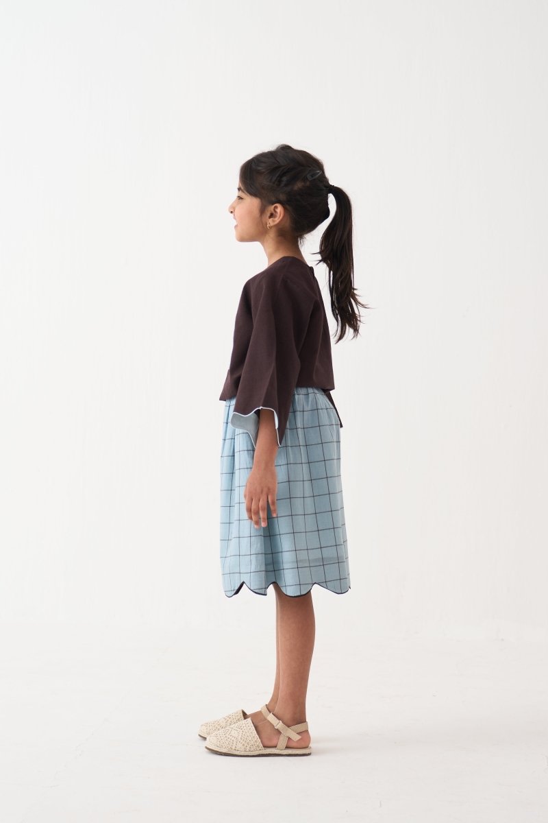 Wave Emb. Top Co - ord (Set Of 2) - Three Clothing