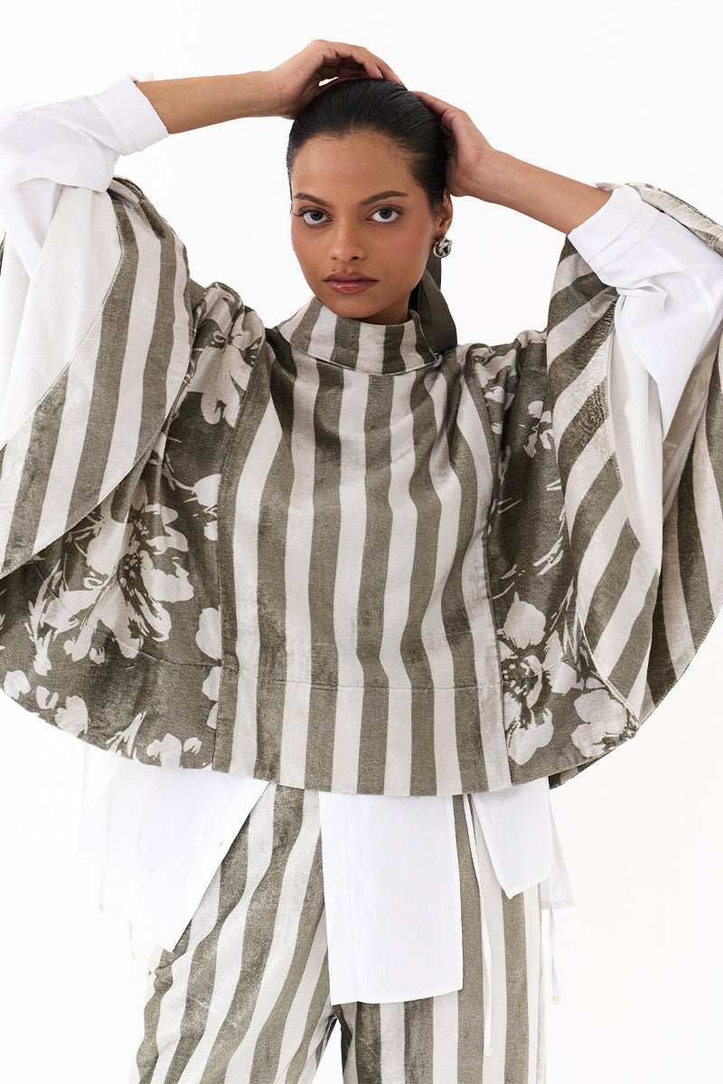 Wide Hem Poncho Co - Ord (Set of 3) - Three Clothing