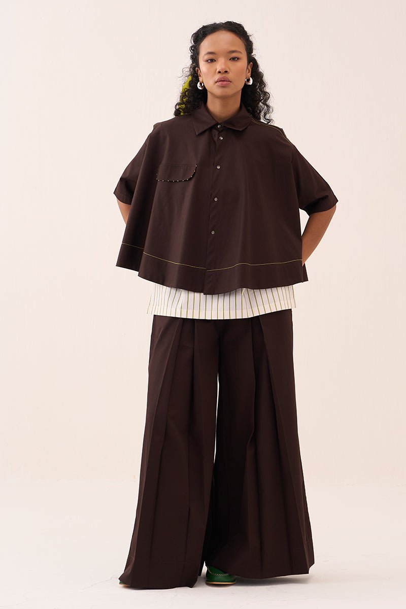 Wide Hem Shirt - Three Clothing