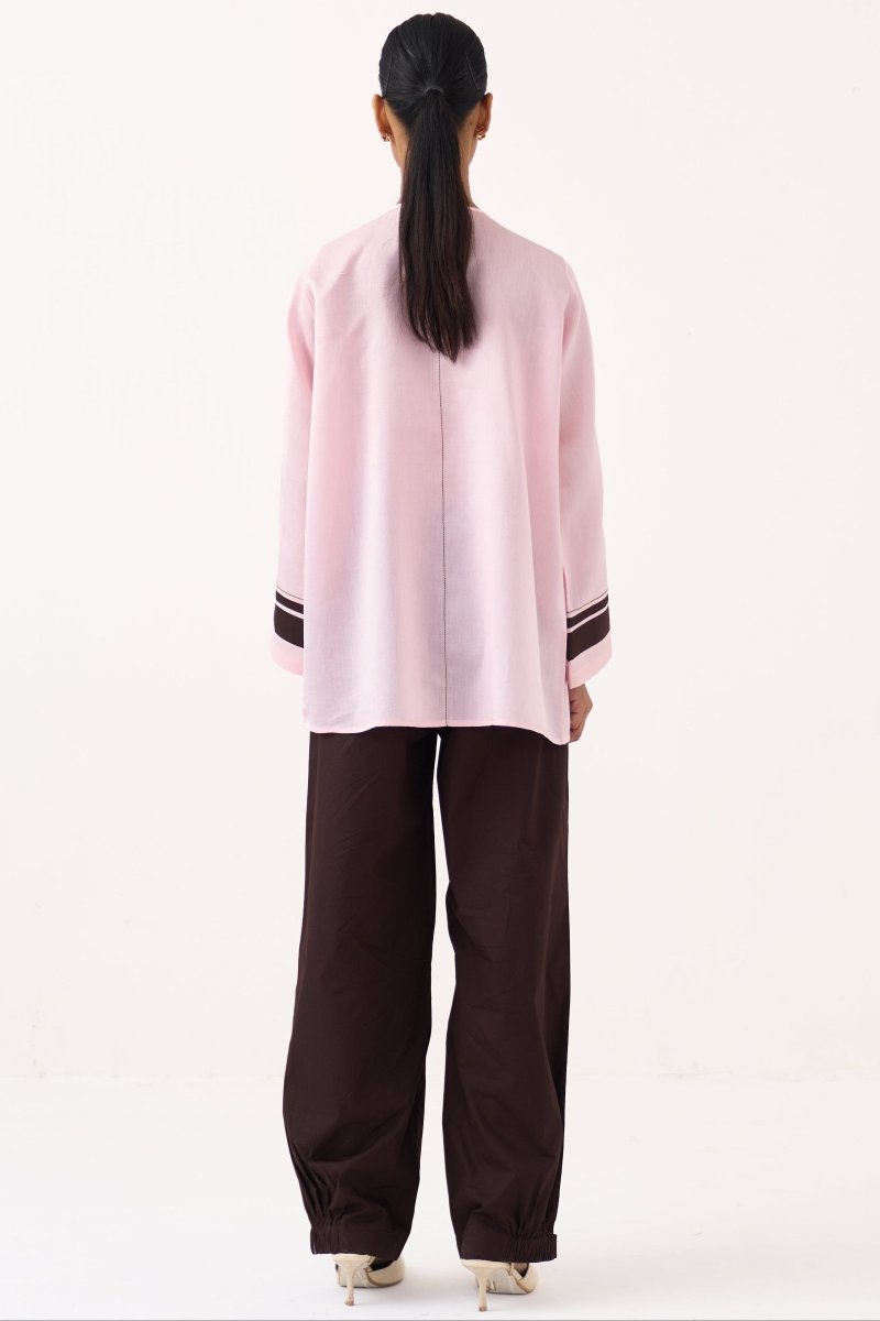 Wide Sleeve Gather Neck Co - ord (Included Slip) - Three Clothing