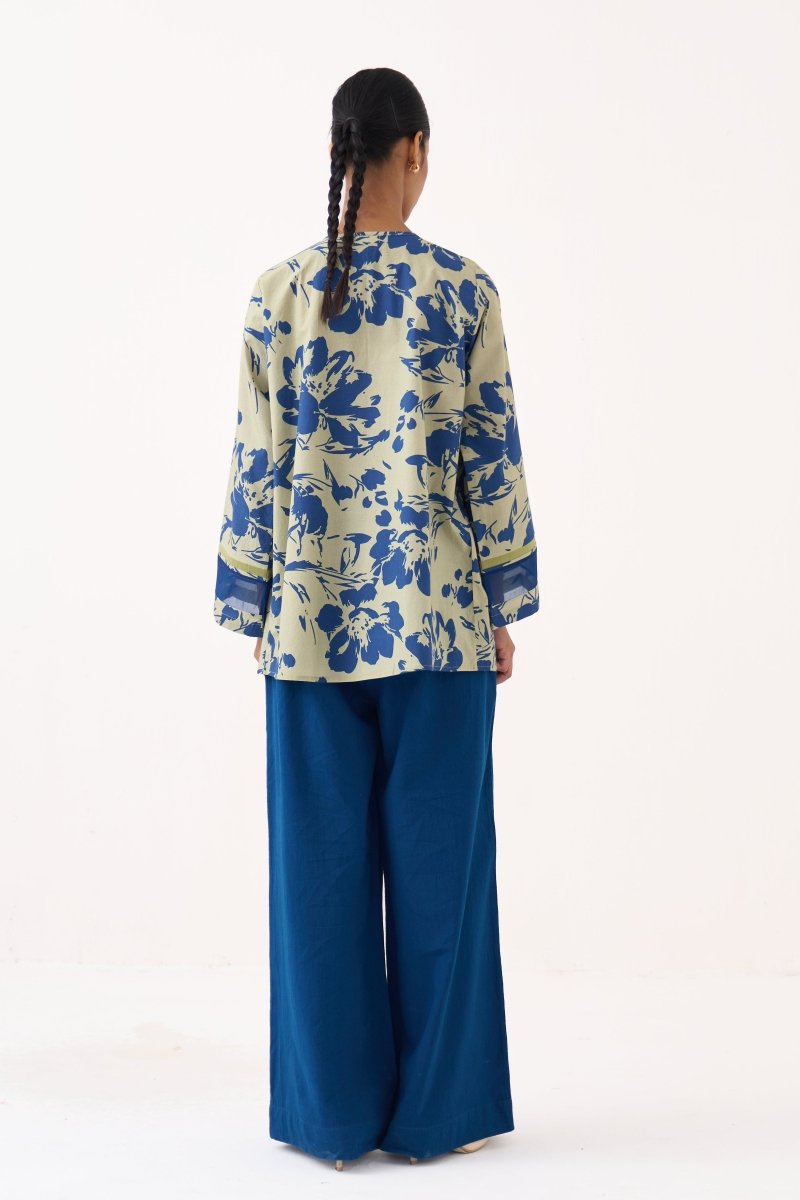 Wide Sleeve Gather Neck Top Co - ord (Set of 2) - Three Clothing