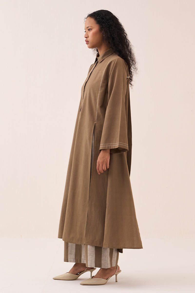 Wide Sleeve Shirt Co - Ord (Set Of 2) - Three Clothing