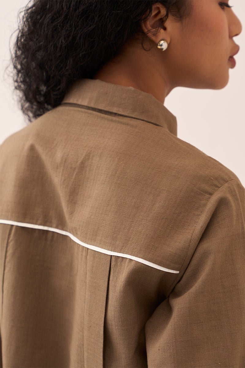 Wide Sleeve Shirt Co - Ord (Set Of 2) - Three Clothing