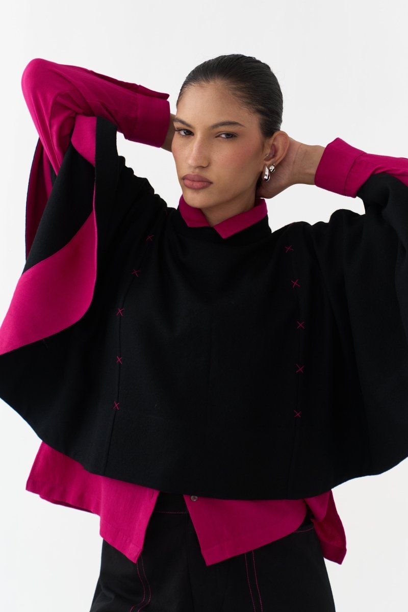 Woollen Poncho (Including Shirt) - Three Clothing
