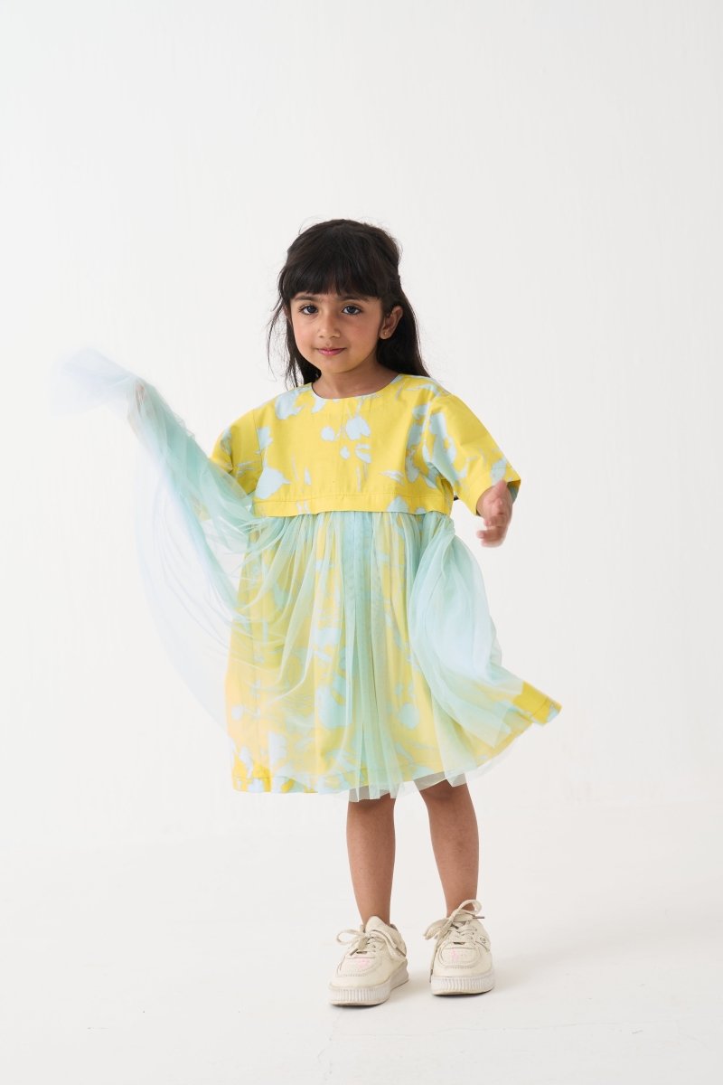Yoke Frill Dress - Three Clothing