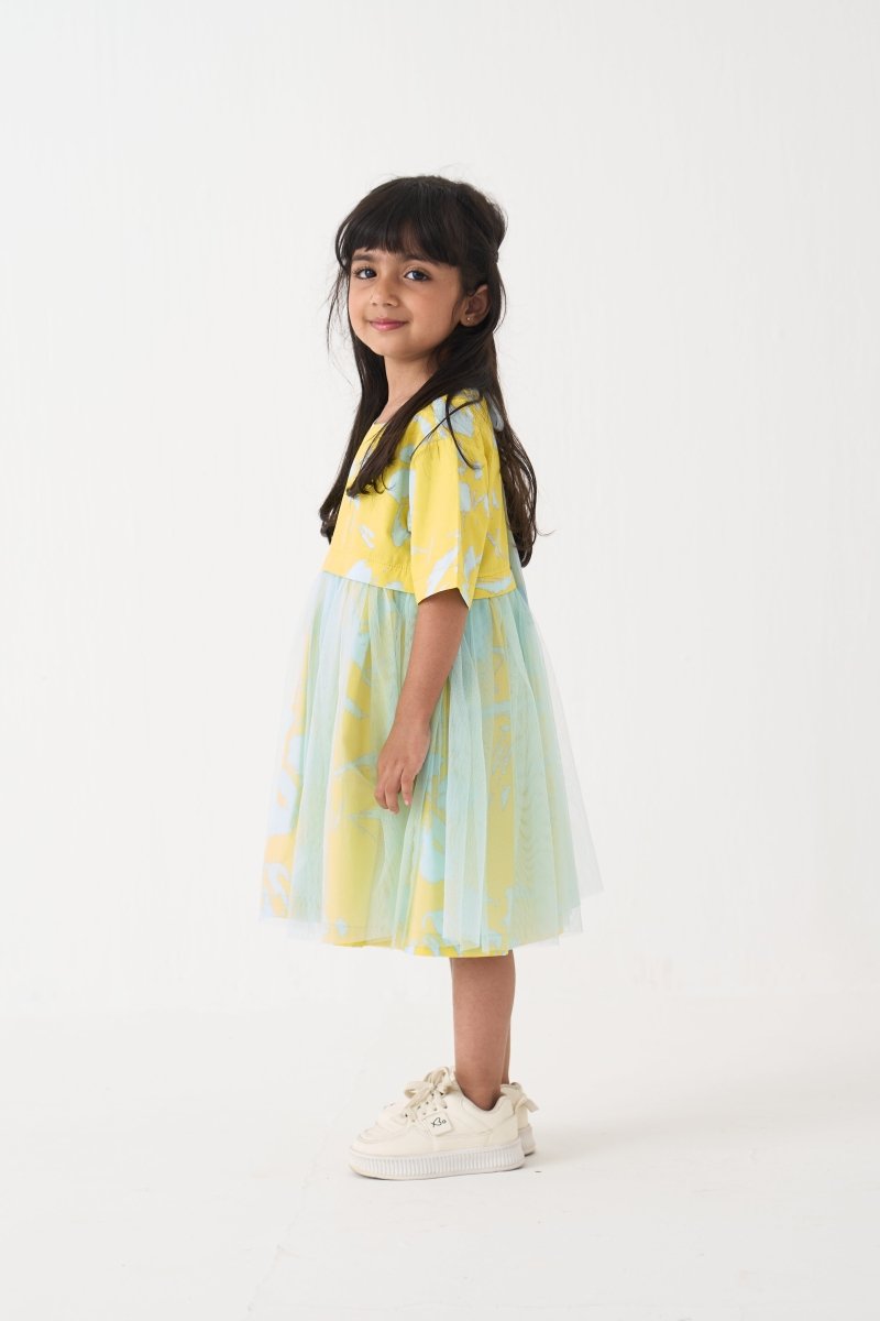 Yoke Frill Dress - Three Clothing