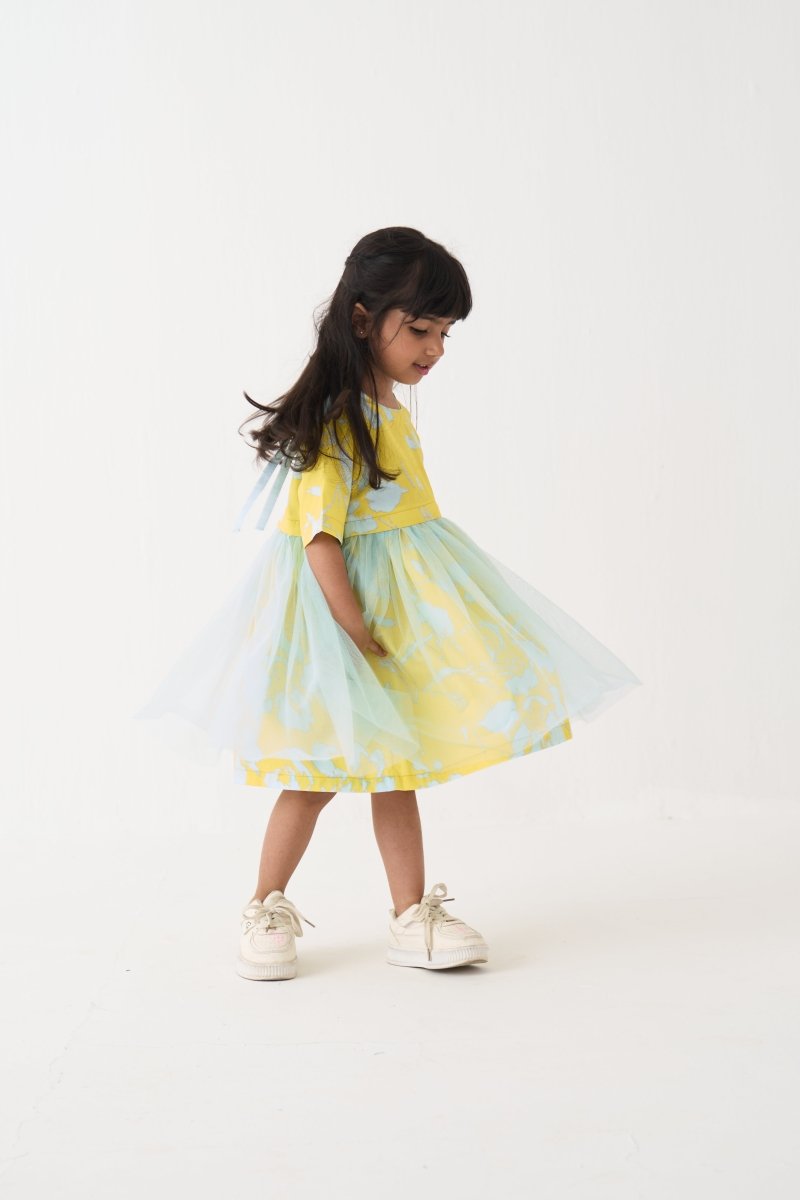 Yoke Frill Dress - Three Clothing