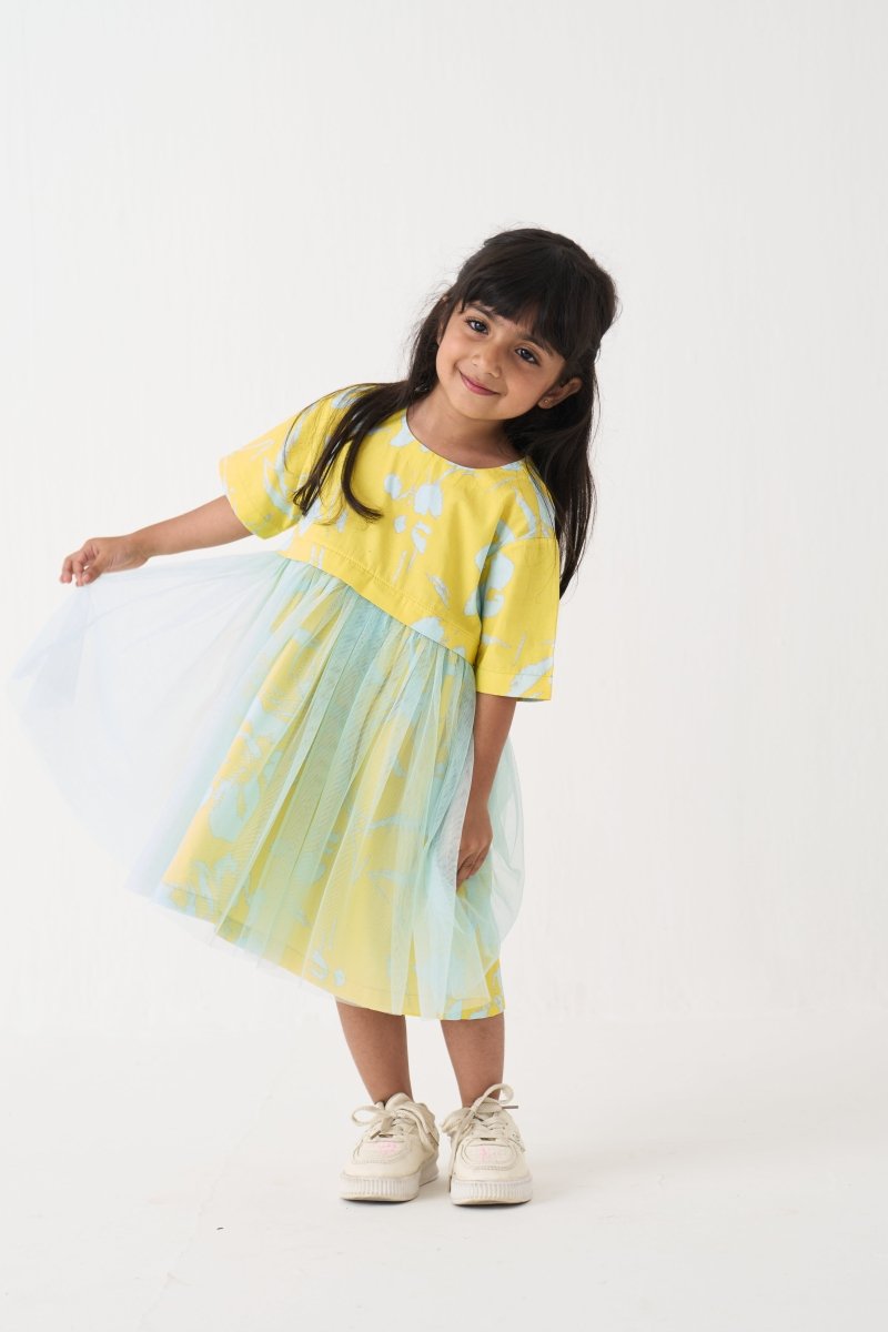 Yoke Frill Dress - Three Clothing