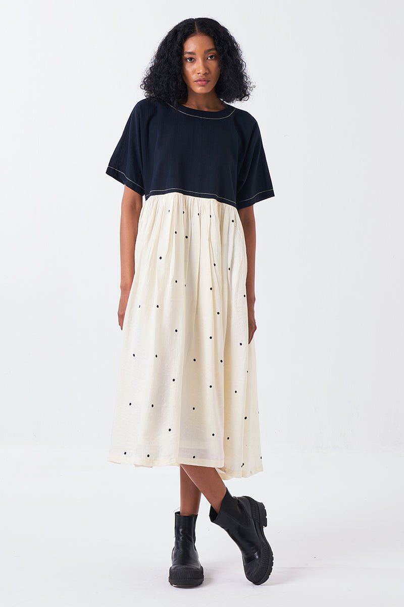 Yoke Gather Dress - Three Clothing