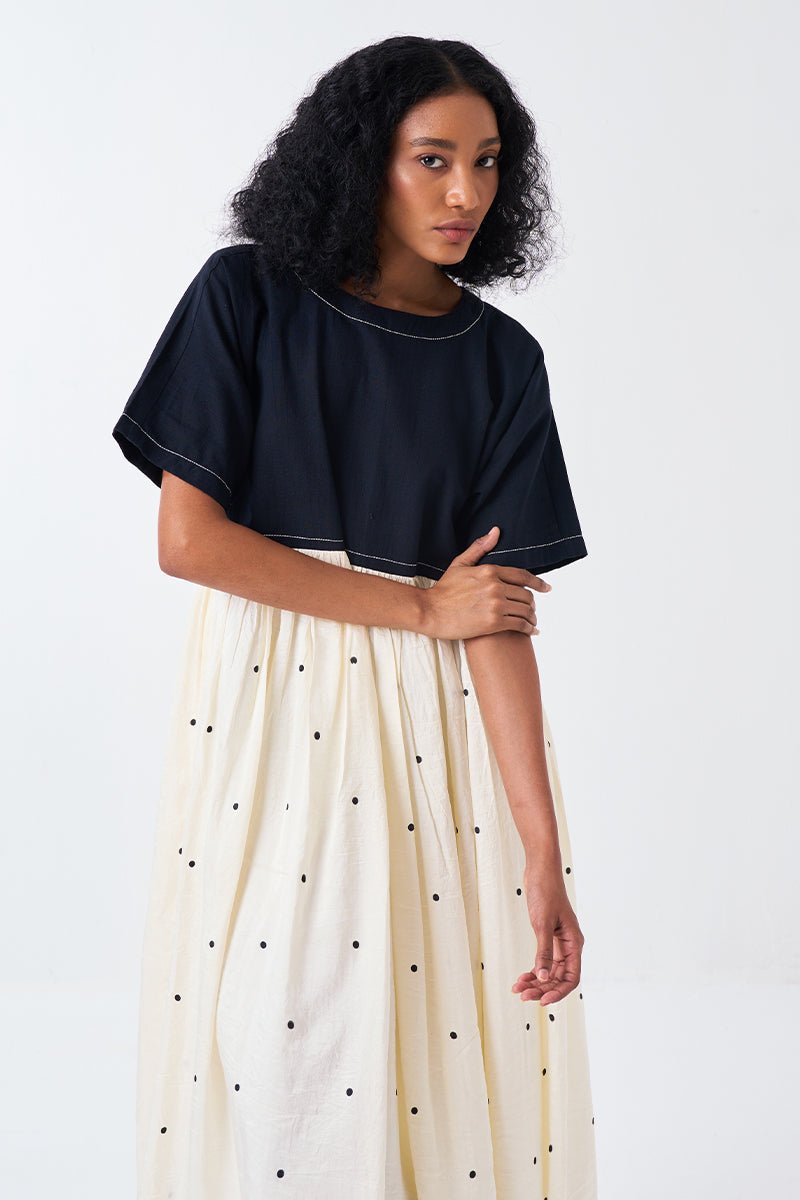 Yoke Gather Dress - Three Clothing