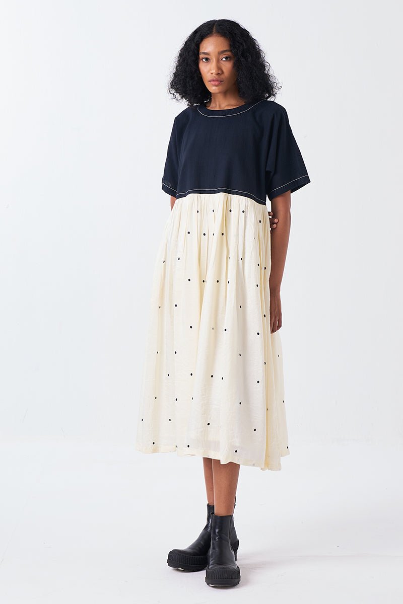 Yoke Gather Dress - Three Clothing