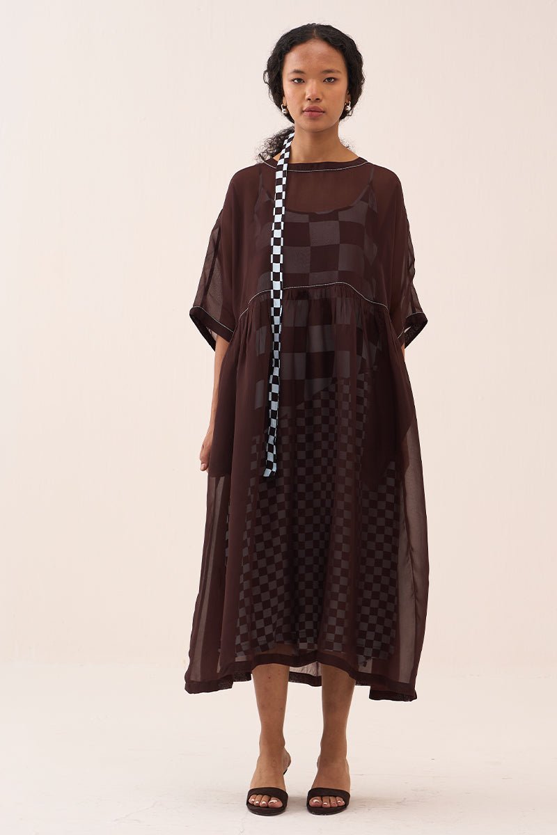 Yoke Gather Dress - Three Clothing