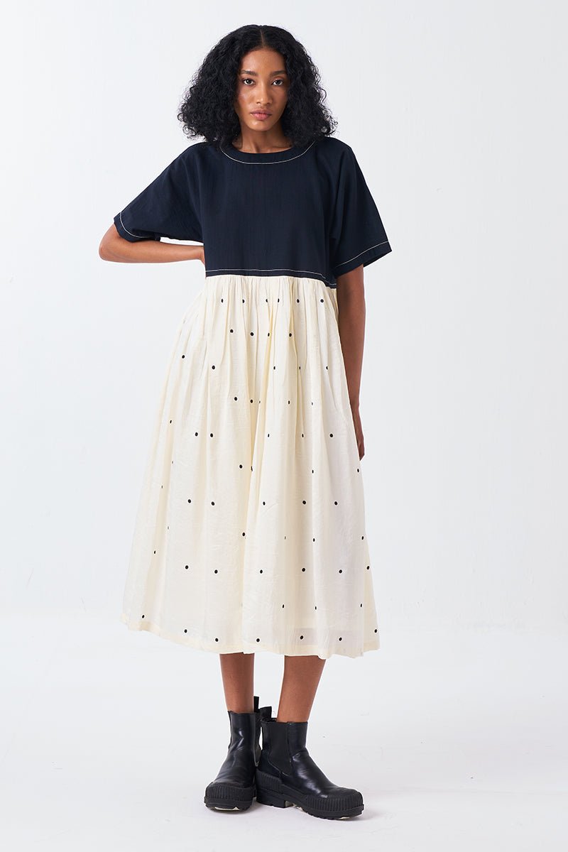 Yoke Gather Dress - Three Clothing