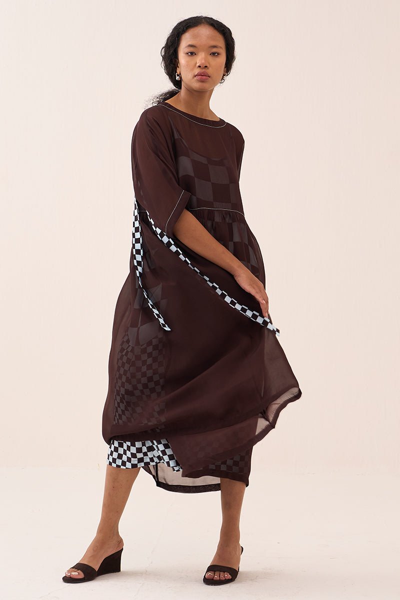 Yoke Gather Dress - Three Clothing