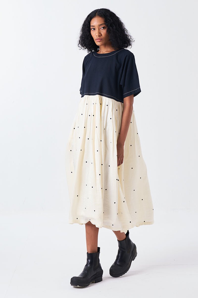 Yoke Gather Dress - Three Clothing